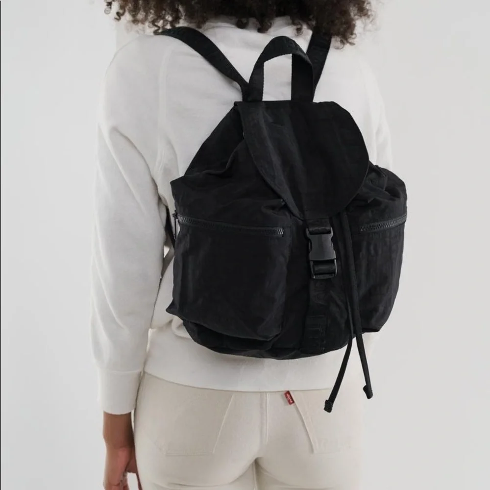 BAGGU Black Sport Backpack